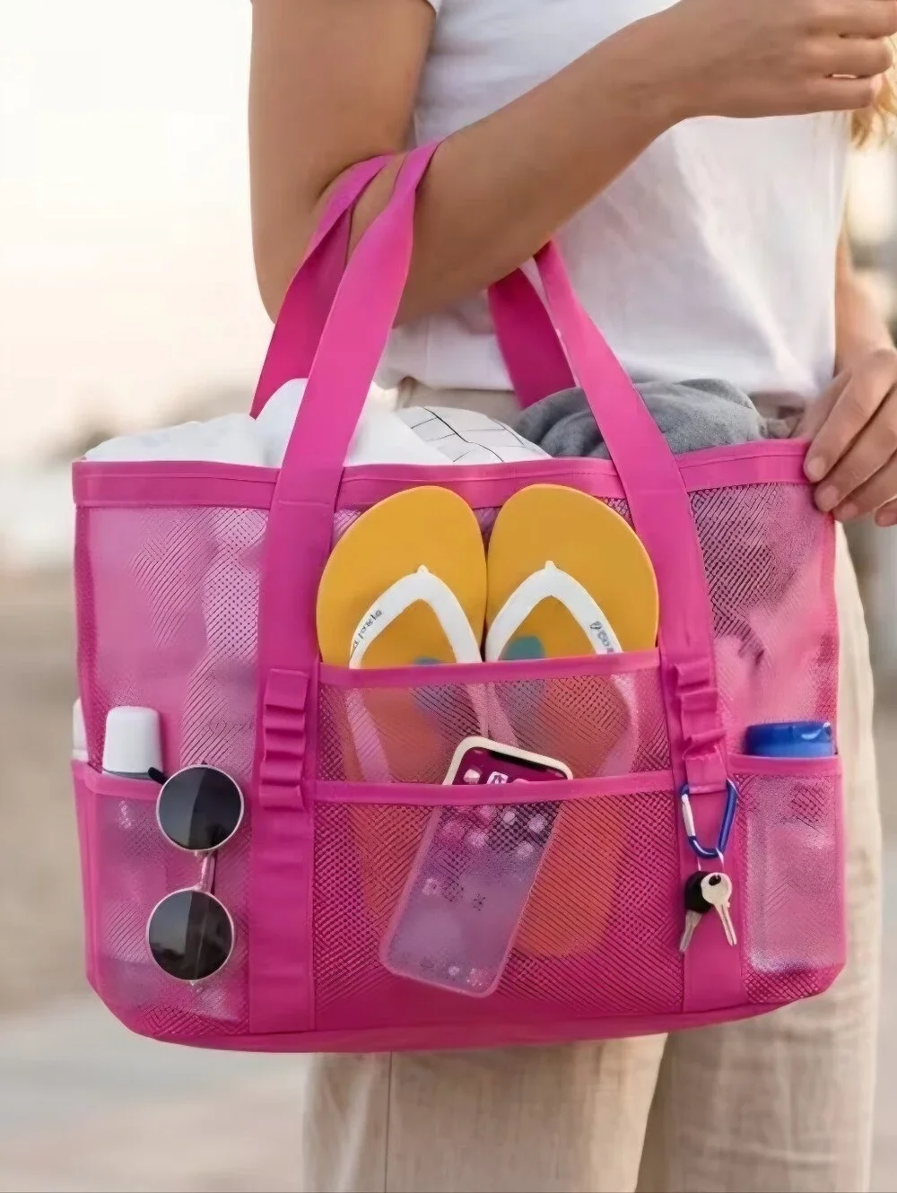 Mesh Tote Bag for the Beach Or Picnic